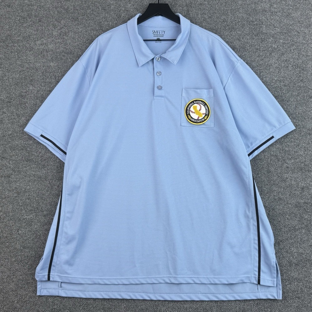 Smitty Performance Mesh Polo Shirt Mens 3XL Blue California Baseball Umpires